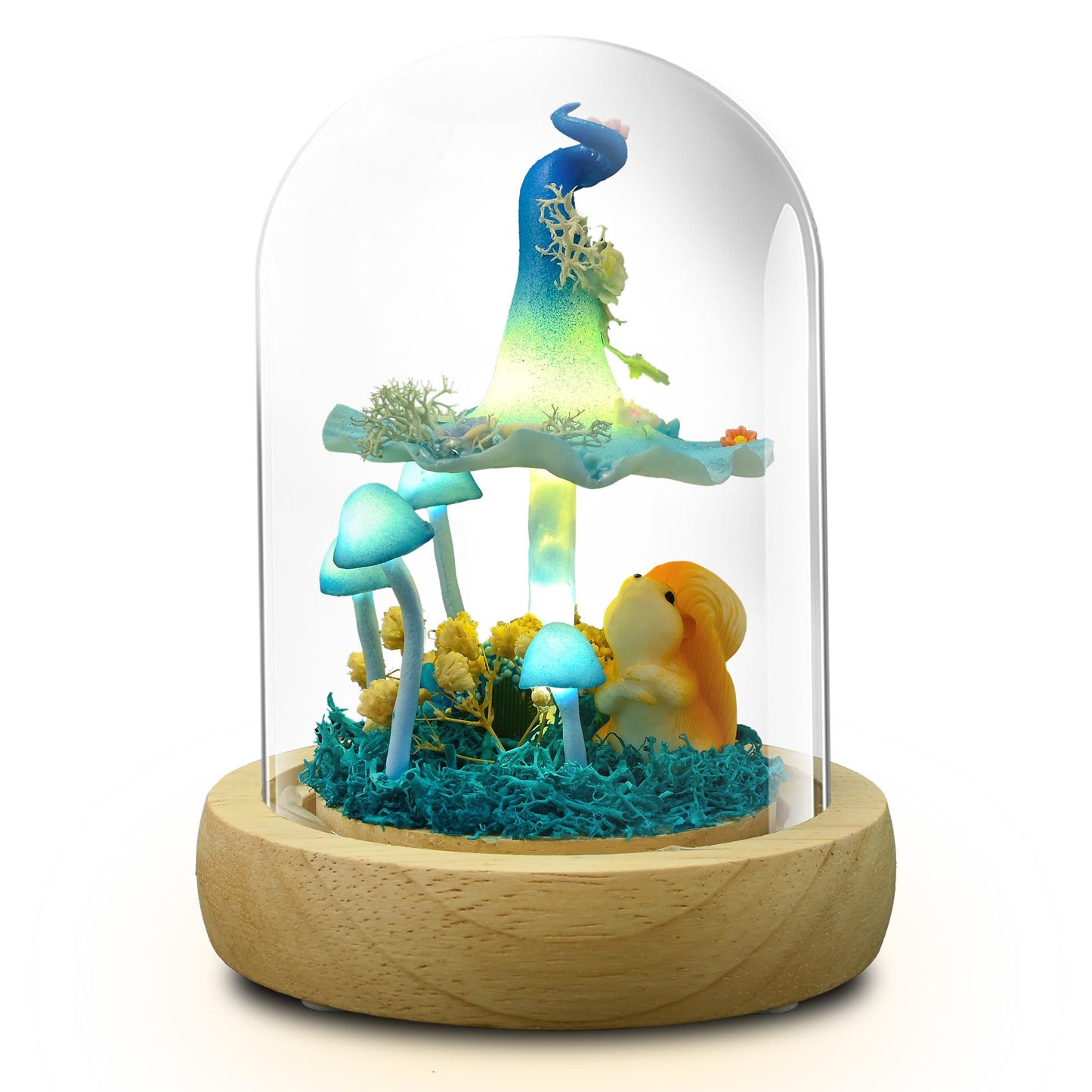 QUELIEN Mushroom Lamp,Mothers Day Mom Gifts for Mom,Light Up Mushroom in Glass Dome,Birthday Party Decorations,Ideal Birthday Gift,GirlfriendGift