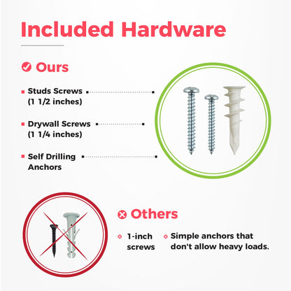 TIDYME Garage Tool Organizer Wall Mount - 64 inches - Sturdy Storage Rack with Adjustable Hooks, Anti-Rust - Easy Installation, 400lbs Capacity - Garden Tool Organizer (04 Racks & 08 Hooks)