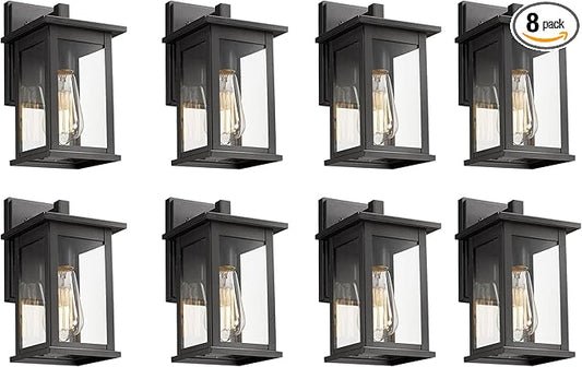Bestshared Outdoor Wall Scone, Outdoor Wall Mounted Light Indoor Single Light, Outdoor Wall Lighting Fixture, Exterior Wall Lantern with Clear Glass
