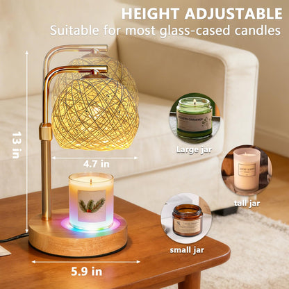 Lurinenna 2-Pack Christmas Wax Warmer Lamp with Timer, Dimmable Flameless Candle Melting Lamp with Festive Design, No Smoke, Perfect Xmas Gifts for Mom Friends Family Holiday