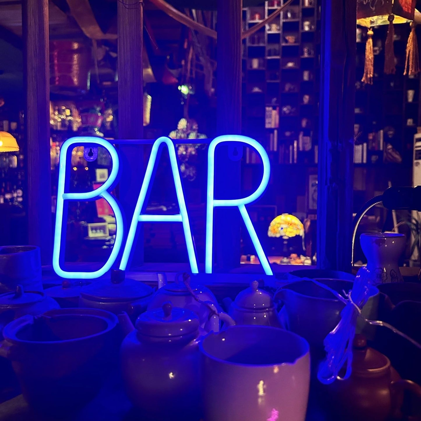 Neon Bar Signs For Home Bar, Led Party Wall Decor Usb Powered Man Cave Neon Light For Bar Cart Decor, Bistro, Club, Pub, Business, Valentine Gifts (Blue)
