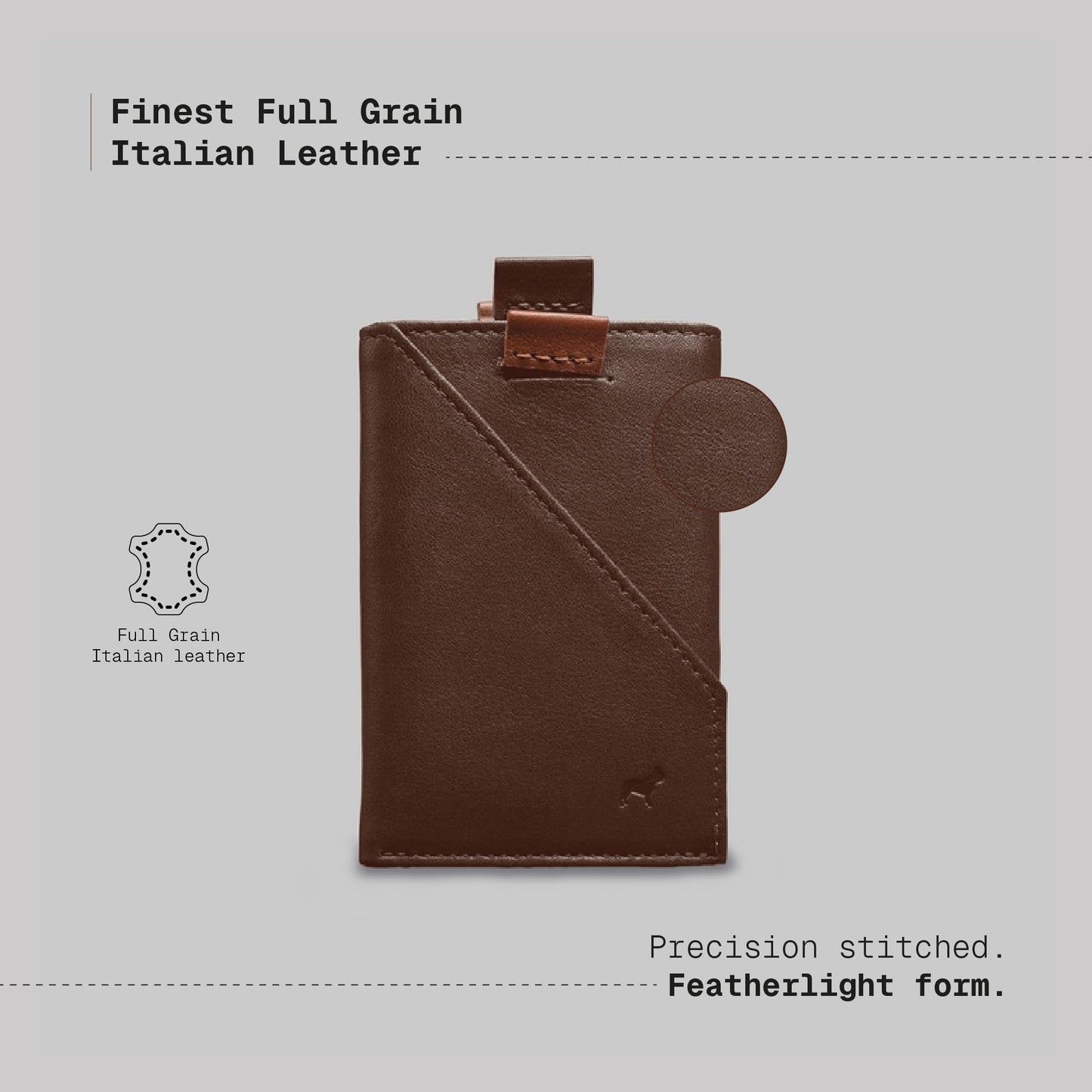 The Frenchie Co. - Speed Cardholder - Minimalist Front Pocket Wallet - Ultra-Slim Rfid-blocking - Quick-Access Card Slot for Business & Credit Cards - Full-Grain Italian Leather