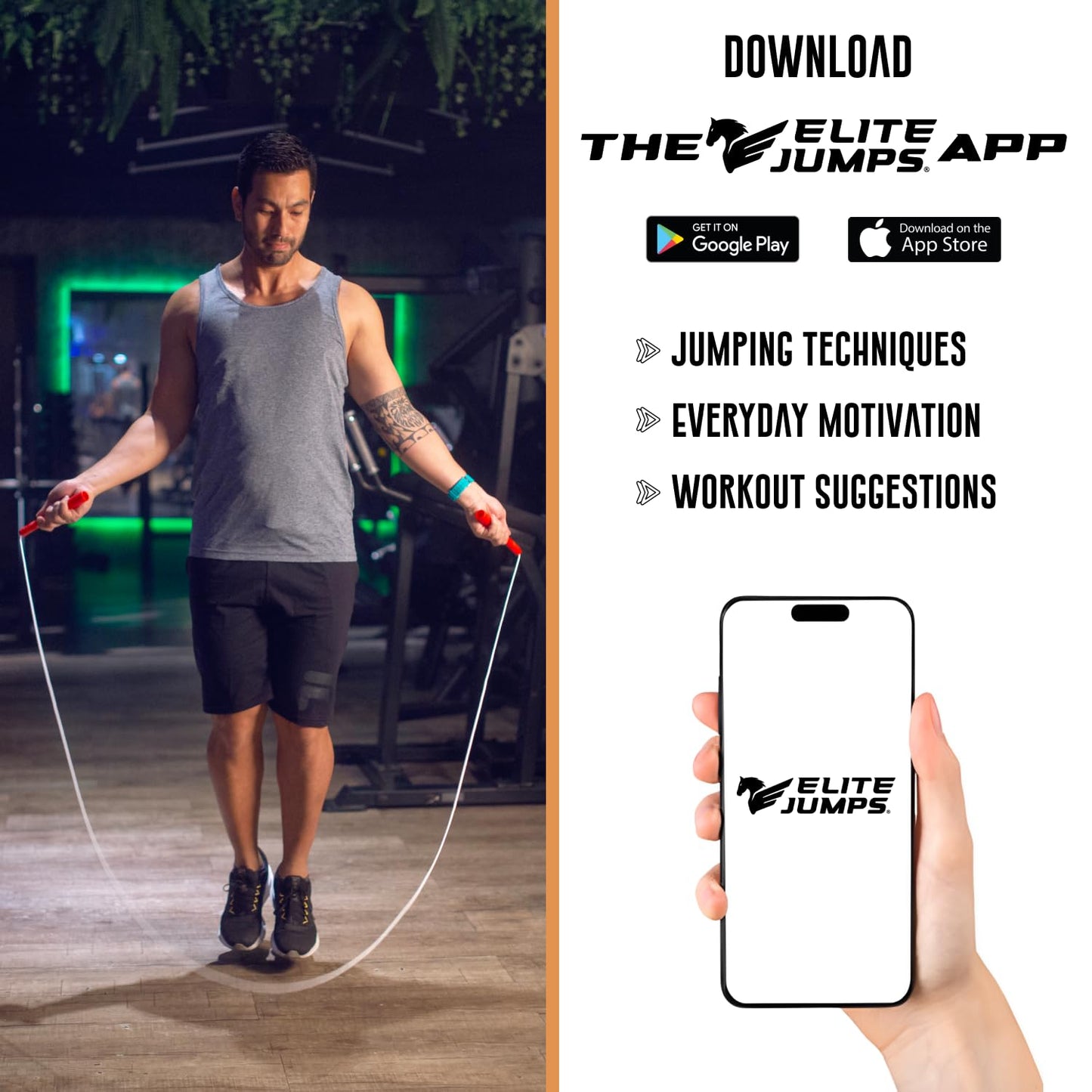 Elite Jumps Double Dutch Jump Rope 14ft, 2 Pack | 2" Beaded Double Dutch Jump Rope for Adults & Kids | Made with Unbreakable Handles and Shatterproof Beads