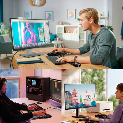 Mouse Pad Wrist Support, Laokiiy 2 in1 Keyboard Wrist Rest+ Ergonomic Mouse Pad, Non-Slip Wrist Rest for Computer Keyboard, Made Easy Typing & Relieve Wrist Pain(Flower)