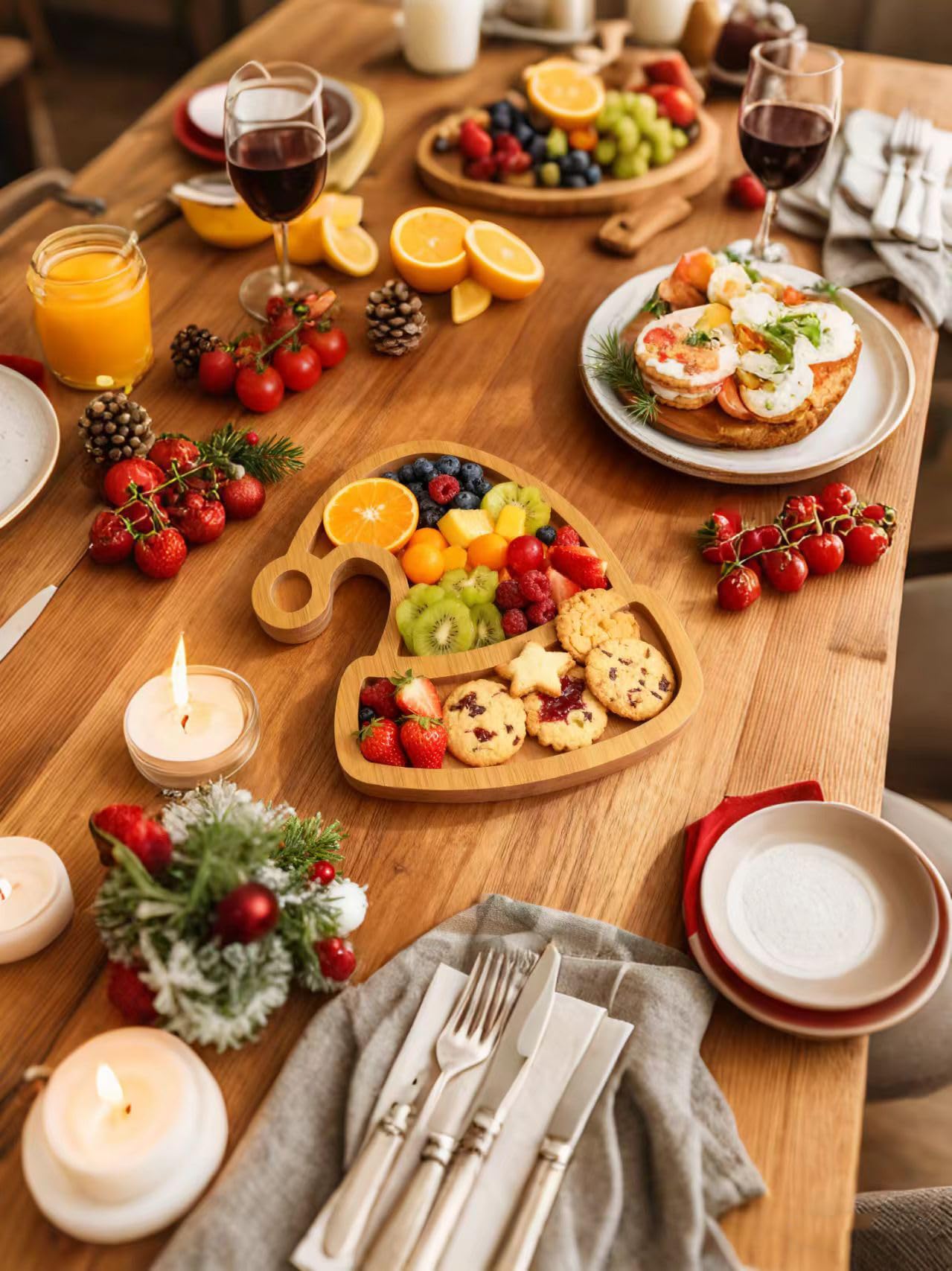 AYWVRBST Cheese Board, Fruit Candy Plate, Fruit Plate, Cutting Board (Tree) (Hat)