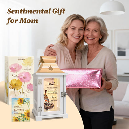 Gifts for Mom from Daughter - Unique Mother's Day Birthday Gifts for Mom from Daughter- Mother Daughter Gift Lantern Christmas - Flameless Candle Warmer Lamp with Timer