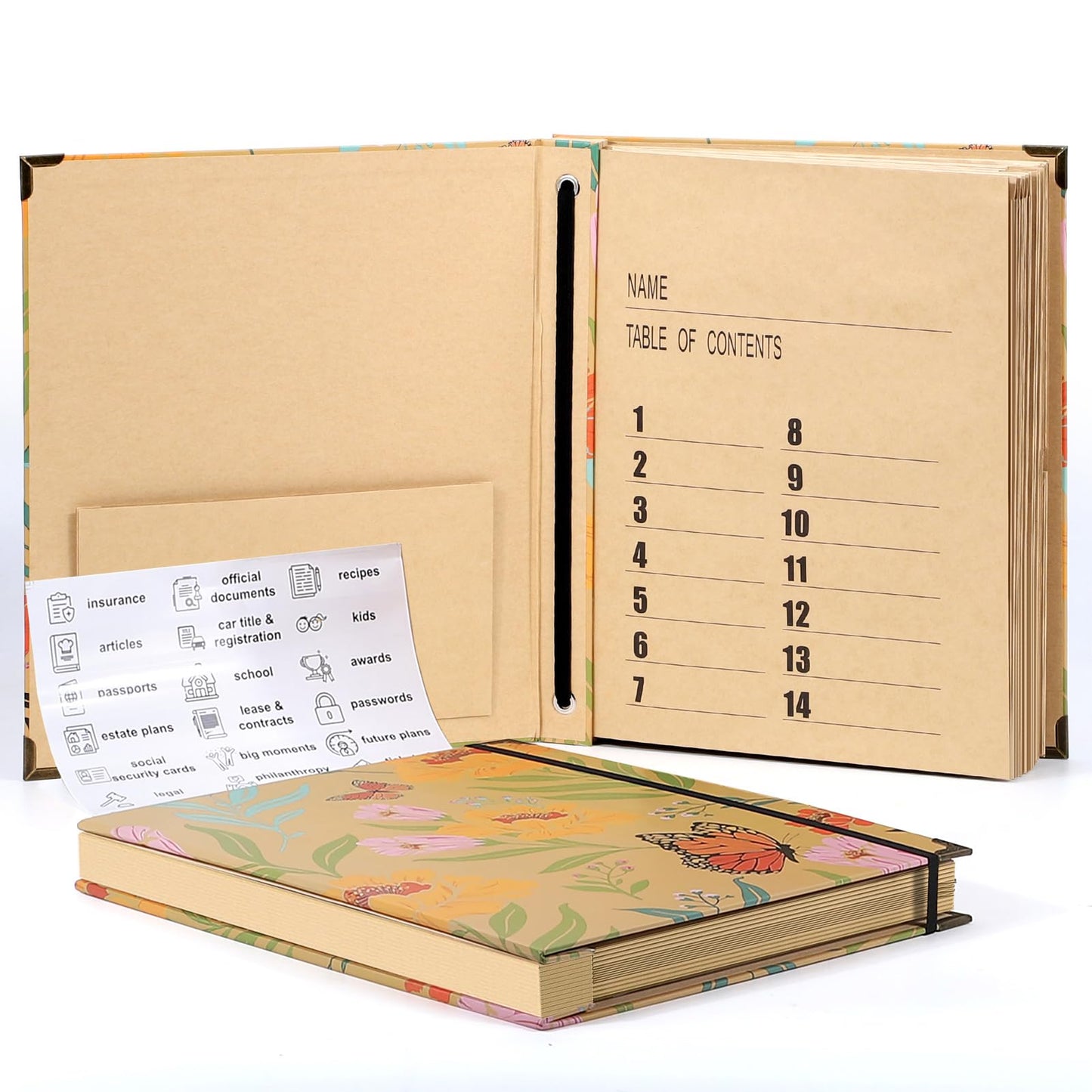 Important Document Organizer, Expanding File Folder for Important Papers, Emergency Binder, Birth Certificates, Social Security Cards, and Passports, Anti-Lost Binders, Graduation Gifts