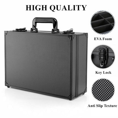 Toploaders Storage Box Hold 600+ 35PT 3"x4" Standard Toploaders, Hard Aluminum Alloy Top Loader Storage Case, Trading Card Storage Box Hold 2000+ Cards for Sports Cards (Black, Large)