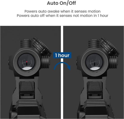 Feyachi V30 2MOA Red Dot Sight with M37 1.5X - 5X Magnifier Combo, Absolute Co-Witness