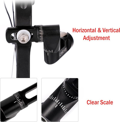 Archery Compound Bow Stabilizer - Adjustable 6" to 12" Vibration Reduction | 3K Carbon Fiber Body & Damping System