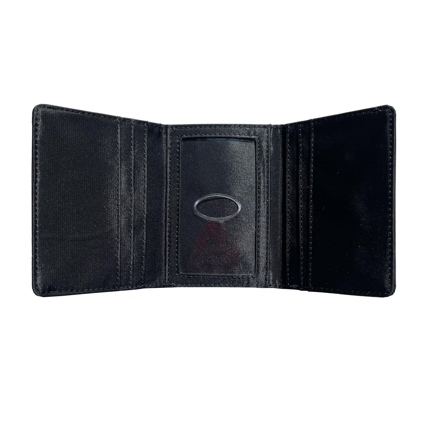 Big Skinny Men's Tri-Fold Leather Slim Wallet, Holds Up to 25 Cards, Black