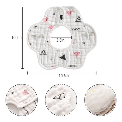 MERLINAE Baby Bandana Drool Muslin Muslin 360 Bibs for Boys Girls Newborn Infant for Drooling and Teething,100% Organic Cotton and Super Absorbent Hypoallergenic Pullover