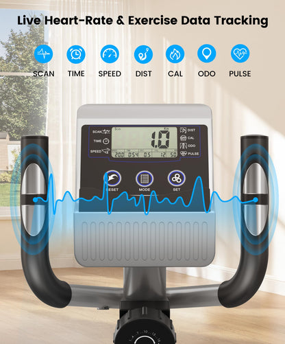 THERUN Elliptical Exercise Machine, Ultra-Quiet Elliptical Machine for Home, 13.2LBS Flywheel Elliptical Trainer, 16 Resistance Levels Elliptical Training Machines w/Pulse Sensor, LCD Monitor (Aqua)