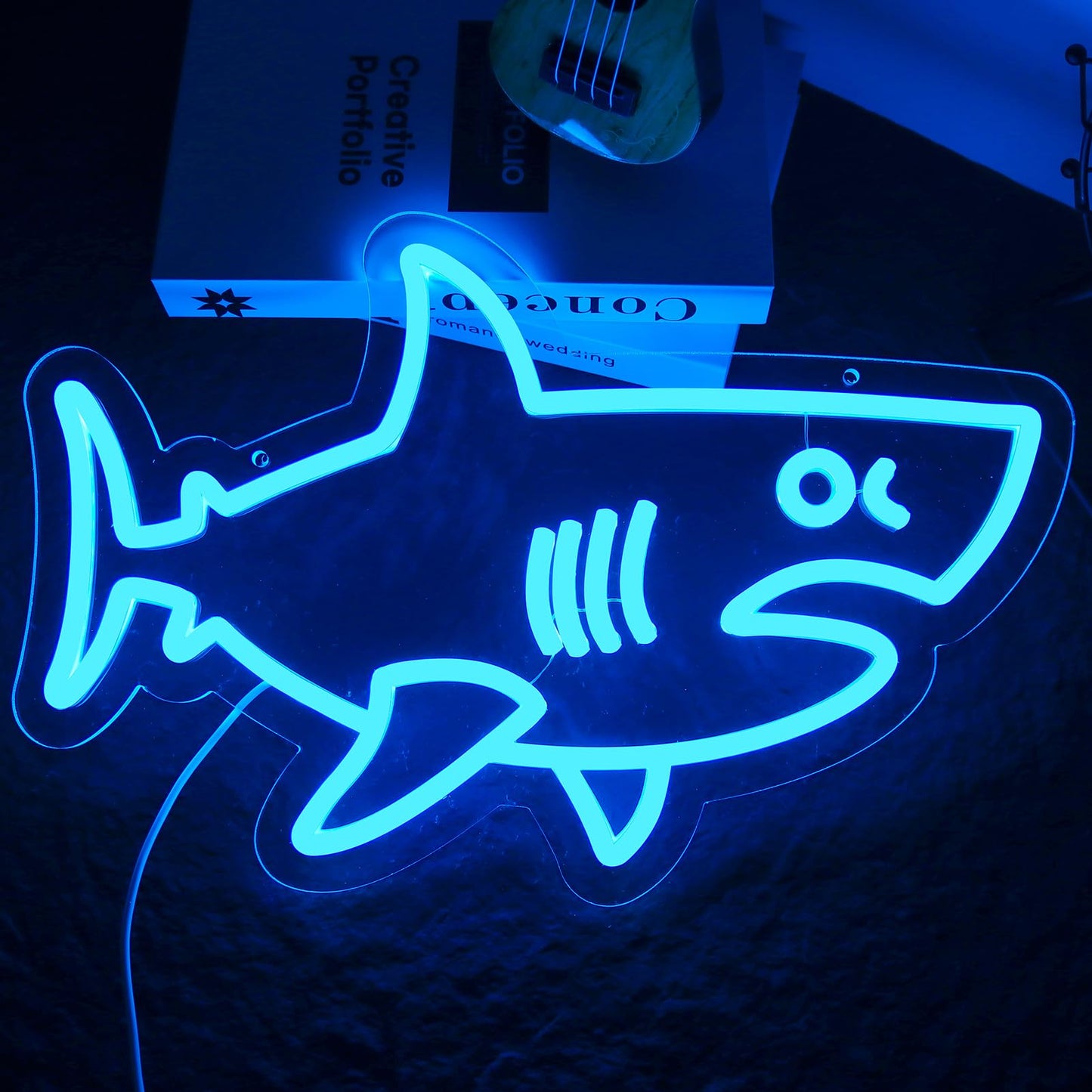 Balanar Shark Neon Signs for Wall Decor,Dimmable USB Powered LED Shark Light Animal Wall Decor Christmas Birthday Gift for Boys Men, Bedroom Living Room Man Cave Home Decoration10*15.7Inch