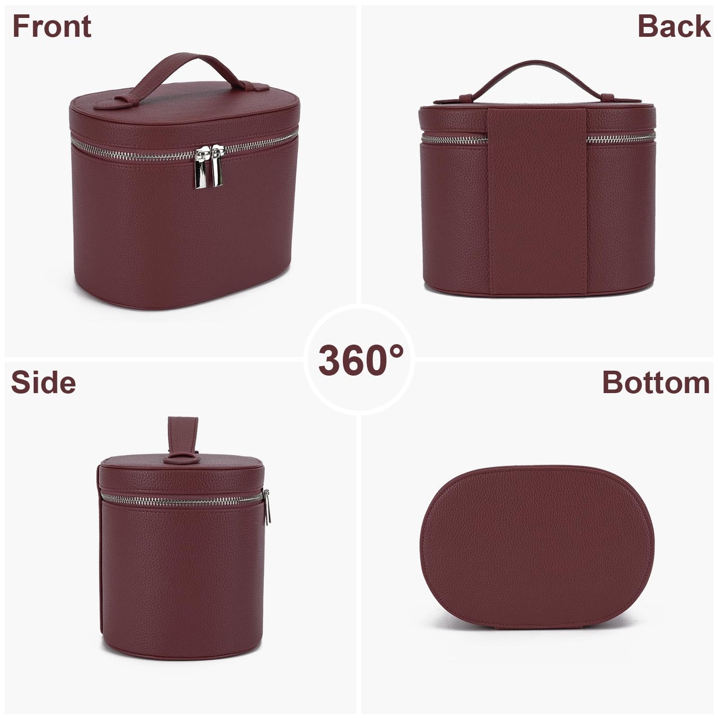 YFGBCX Makeup Bag Vanity Case with Removable Divider Travel Toiletry Bag Portable Cosmetic Bag Makeup Organizer Case