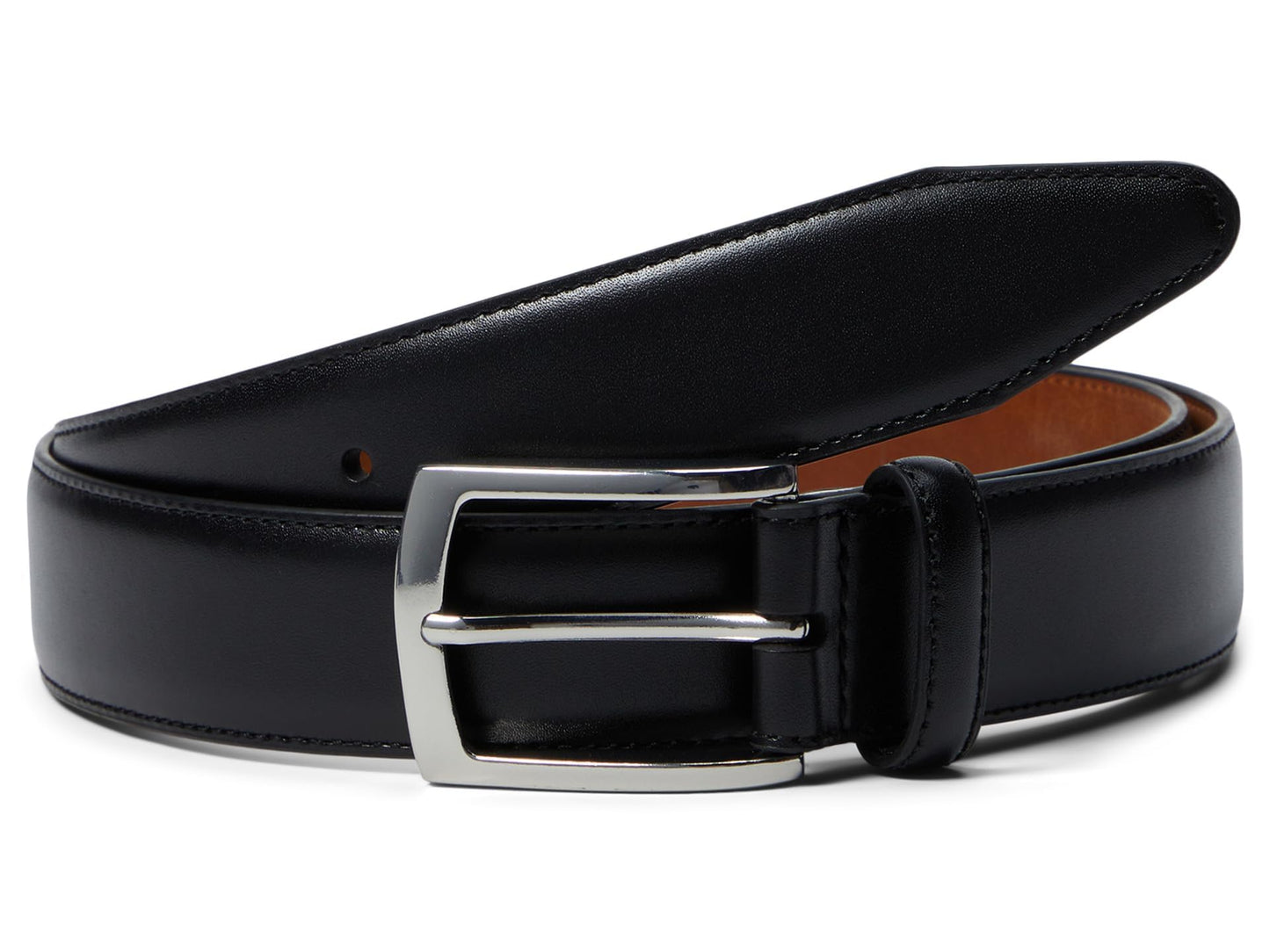 Johnston & Murphy Feather Edge Belt Black 36" Waist