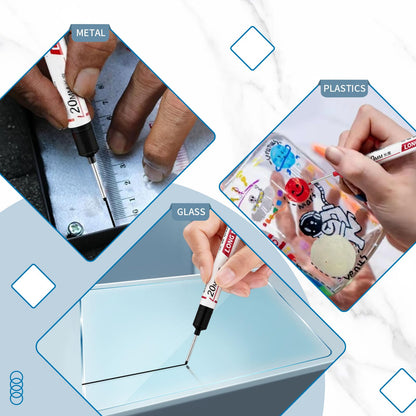 LYXMYGS 10 PCS Long Head Deep Hole Marker Pens,20mm Long Nib Marker, Longs Nose Markers, Waterproof Construction Markers Marking Tool,Permanent Markers Carpenter Ink marker Pens,Metal marking Pens