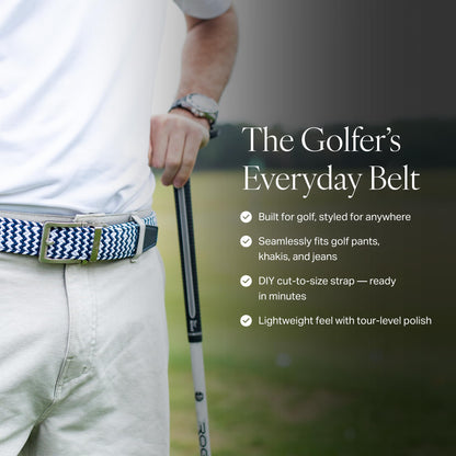 Nexbelt Men's Braided Ratchet Golf Belt – Adjustable, Stretch Fit – For Casual Wear & Golfing (Fits up to 50") - Black