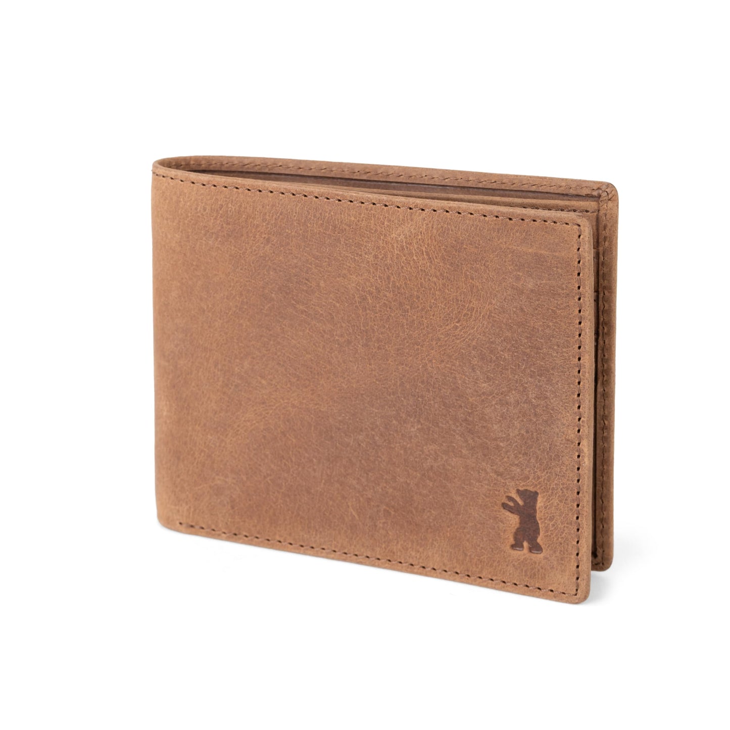 BERLINER BAGS Vintage Genuine Leather Wallet for Men Brooklyn, RFID Blocking, Bifold, Front Pocket Slim Wallet, 10 Card Holder, 2 Bills Compartment, Gift Box - Brown