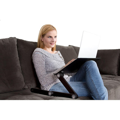 WorkEZ Adjustable Laptop Stand for Desk, Adjustable Height Laptop Stand, Ergonomic Foldable Portable PC Holder, Computer Riser, Home Office Supplies