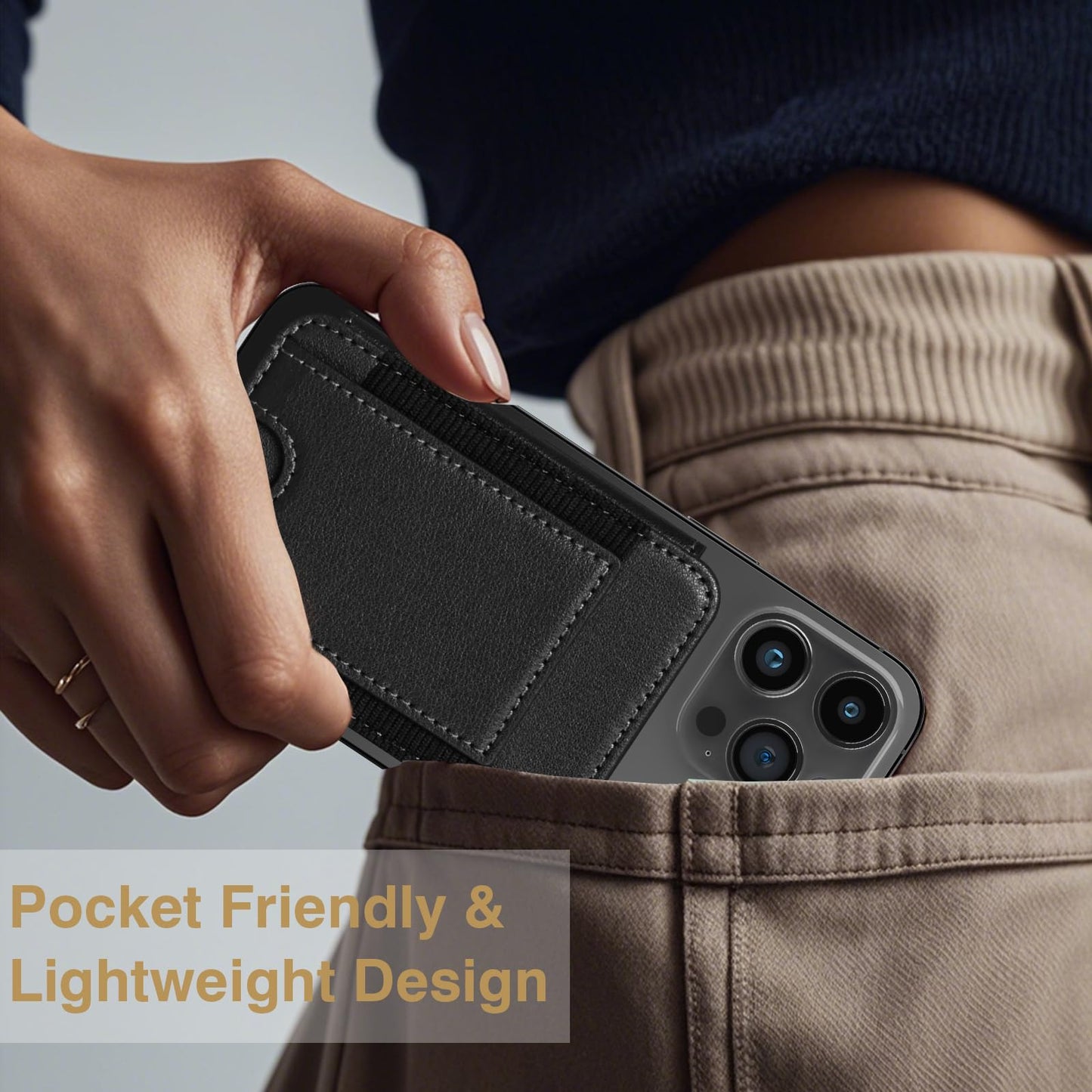 LOHASIC Magnetic wallet for iPhone 12/13/14/15/16/17 Pro/Pro Max/Plus – 10+ Cards MagSafe Wallet,Bi-Fold Detachable magnetic phone wallet/Card Holder, RFID Blocking, PU Leather, Black