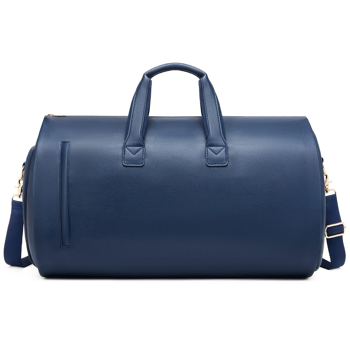 Leather Garment Bag，Convertible Garment Duffel Bag for Travel Mens Suit Bag 2 in 1 Waterproof Foldable Carry on Garment bag with Shoulder Strap Weekender Bag with Shoe Pouch