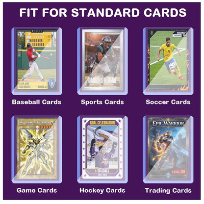 50ct 3"x4" Hard Plastic Card Sleeves - 180pt Rigid Card Cases, Clear Card Protectors for Trading, Baseball, Football and Sports Cards