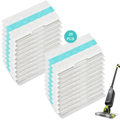 20-Pack Disposable Absorbent mop Replacement Pads Compatible with VM252 VM251 VM250 VM200 VC205 QM250 Models, Essential Replacement Accessories for Household Vacuum mops