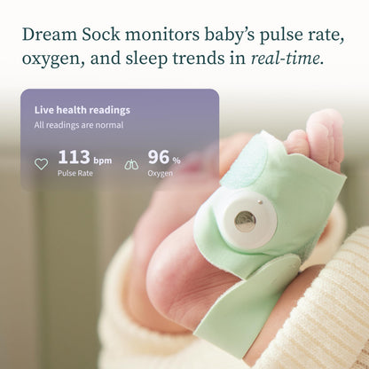 Owlet Dream Sock® - FDA-Cleared Smart Baby Monitor - Track Live Pulse (Heart) Rate, Oxygen in Infants - Receive Notifications