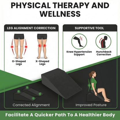 2 Pack Squat Wedge Block for Heel Elevated Squat Weightlifting Calf Stretcher Slant Board for Mobility Balance and Strength Performance