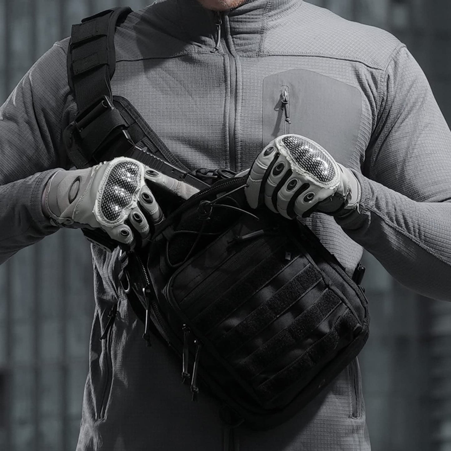 ANTARCTICA Tactical Sling Pack Military Shoulder Bag Molle Assault Range Bag Backpack 1050D