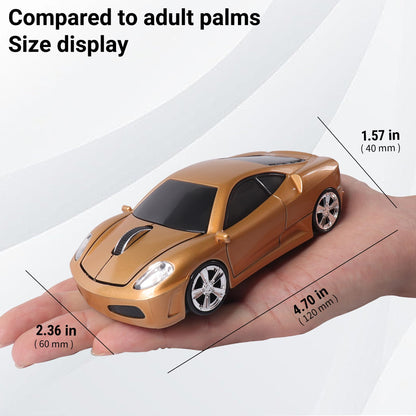 elec Space Wireless Mouse, 2.4GHz Cool Sport Car Shape Computer Mouse 1600 DPI Optical Cordless Mice with USB Receiver for PC Laptop Computer Notebook (Red)