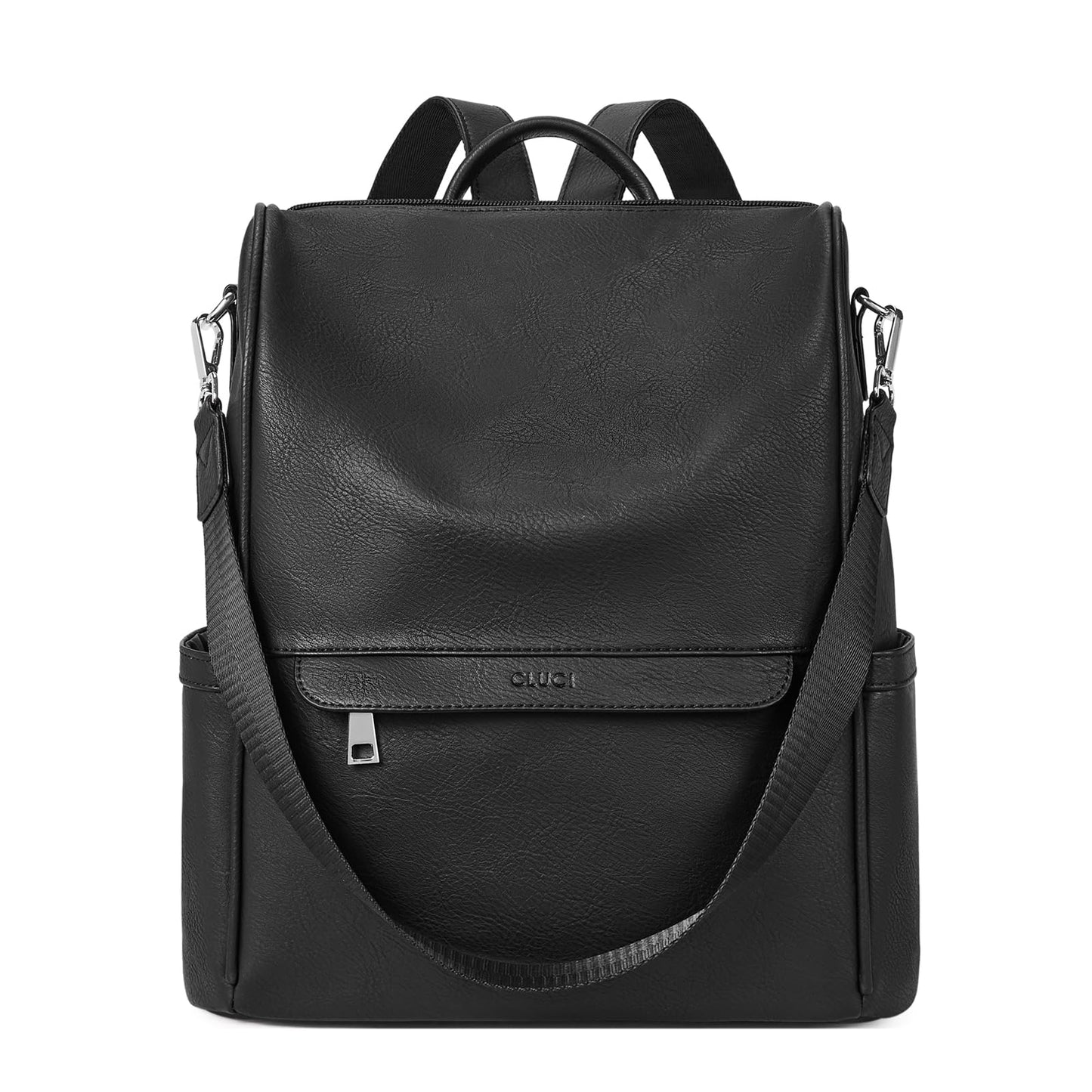 CLUCI Backpack Purse for Women Backpack Purse Black Leather Anti-theft Large Fashion Designer Travel Bag Ladies Shoulder Bags