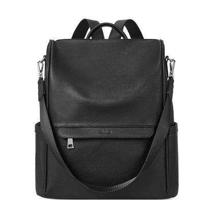 CLUCI Backpack Purse for Women Backpack Purse Black Leather Anti-theft Large Fashion Designer Travel Bag Ladies Shoulder Bags