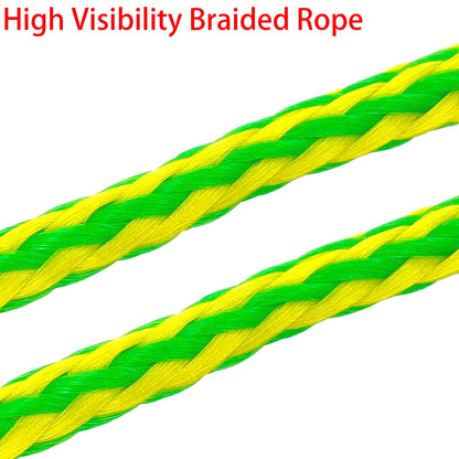 ISURE MARINE Kayak Tow Rope with Clip Dock Lines Heavy Duty Braided Line Ideal for Jet ski,watercraft Boat, Kayaking, Marine Sets of Two Ropes 1/2 Inch Diameter x 7ft Lengths Green