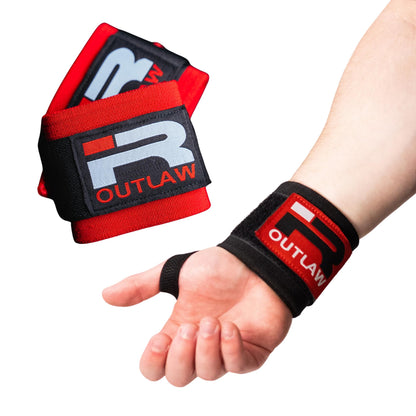 Iron Rebel Outlaw Wrist Wraps (Pair) - Stiff Heavy Duty Wrist Support for Weightlifting, Powerlifting & Bodybuilding - Professional Gym Wrist Brace for Men & Women - Bench Press & Strength Training