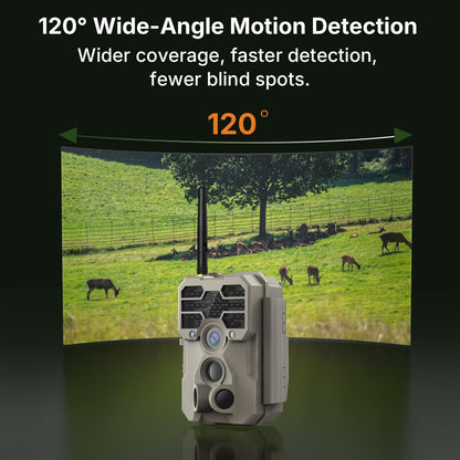 GardePro A80 WiFi Trail Camera (Non-Cellular), 4K Video & 64MP Photo, Live View, No-Glow IR Night Vision, Motion Detection