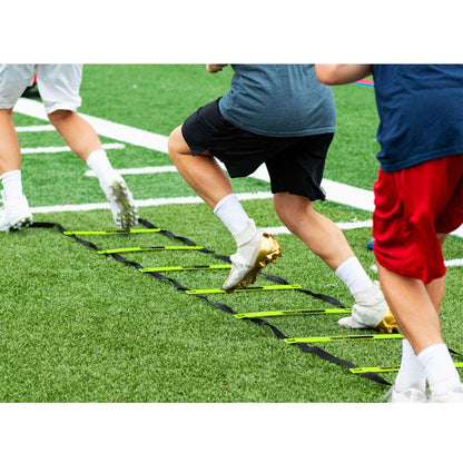 HolaHatha Adjustable Agility Ladder, 20' Sports Training Equipment with 12 Rungs for Speed Fitness - Football, Baseball, Soccer and Running Drills