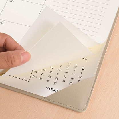 YIBUKIU Desk Calendar 2026-2027 Large 22x17 inch, January 2026 to June 2027, 18 Months Big Desk Pad Calendar with Desktop Mat and Plastic Cover for Home Office School Planning, Apricot