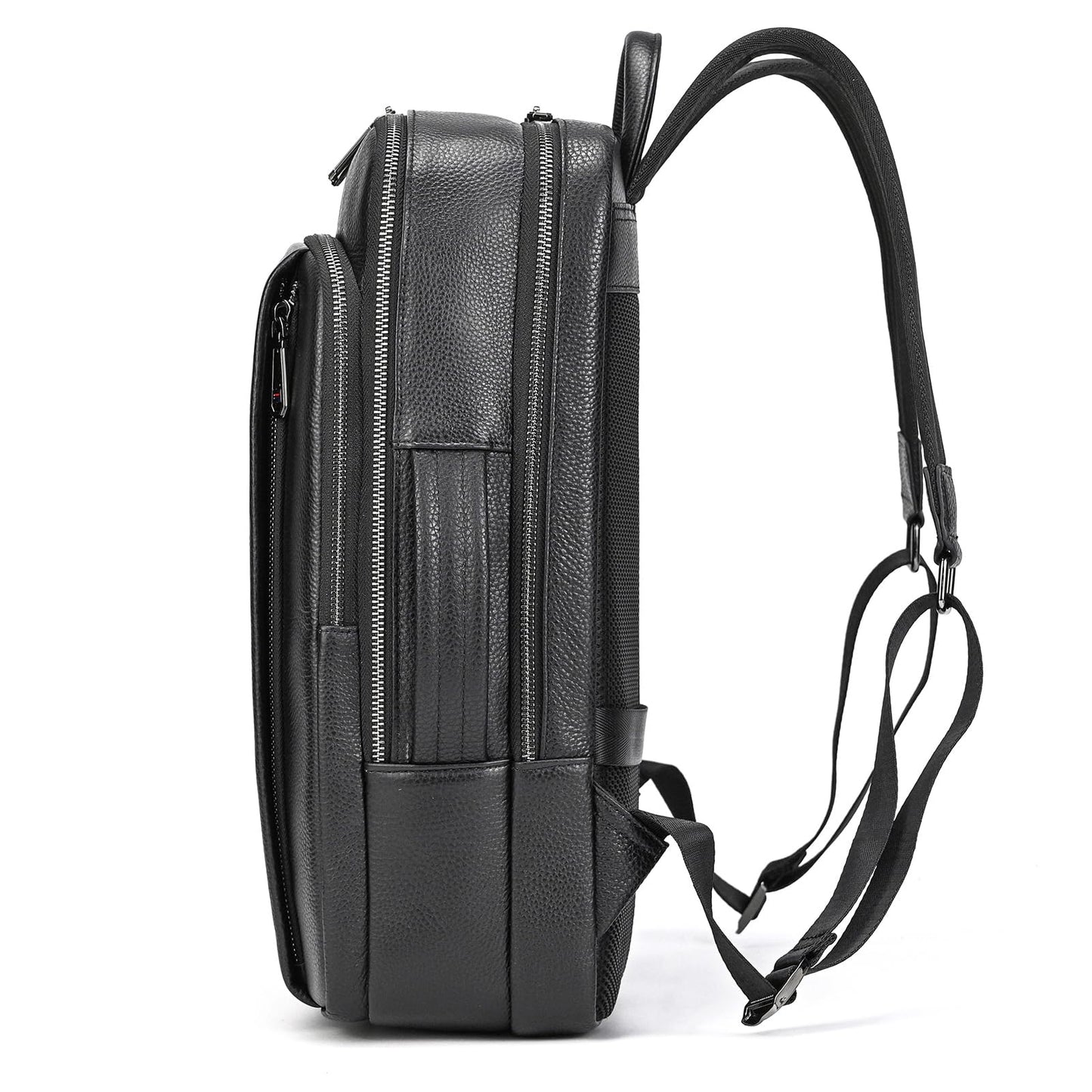 JulBean Laptop Leather Travel Backpack For Men Carry On Back Pack For Business Work computer Backpacks Fit 15.6" Laptop