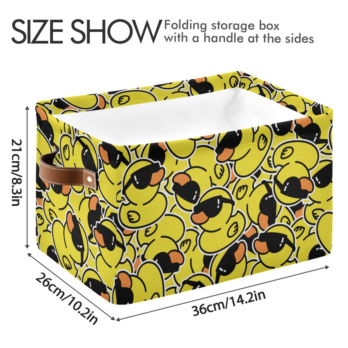 Duck Rectangular Storage Basket Organizer Bin Shelf Baskets For Clothes Gifts For Home Office Dorm