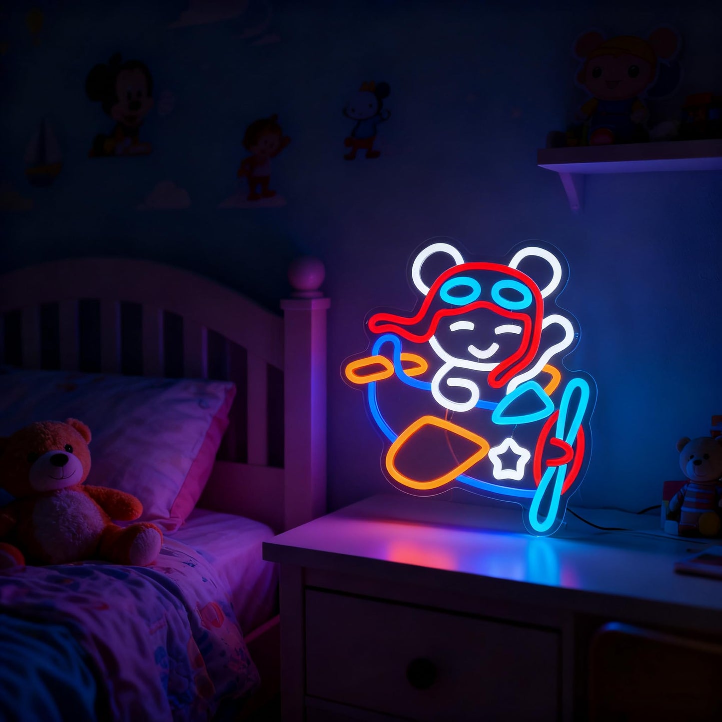 Mvorixa Astronaut Neon Sign, Dimmable LED Space Neon Light for Wall Decor, Space Themed Bedroom Decor for Kids & Teens, Galaxy Wall Light for Playroom, Game Room, Christmas Birthday Holiday Gifts
