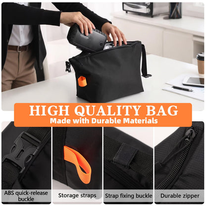 Viiotu Insulated Lunch Bag for Men & Women - Waterproof Oxford Lunch Cooler Bag with Long-Lasting Insulated, Reusable Lunch Tote for Work, Office, Picnic, Travel (Black)
