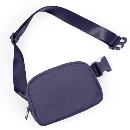 ODODOS Unisex Mini Belt Bag with Adjustable Strap Small Fanny Pack for Workout Running Traveling Hiking, Black