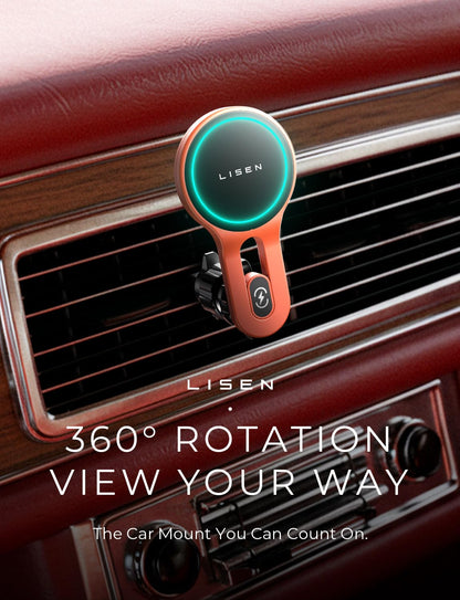 LISEN for iPhone 17 MagSafe Car Mount Charger, [Safer & Faster] Vent Magnetic Wireless Car Charger, Car Vent Phone Mount Charger Fits iPhone 17Pro/ Max/Air 16 15 14 13, Samsung with MagSafe Case