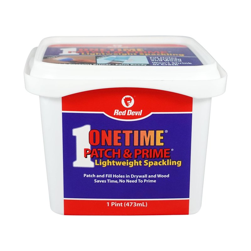 Red Devil 0540 ONETIME Patch & Prime Lightweight Spackling, 1 Pint, White, Pack of 1