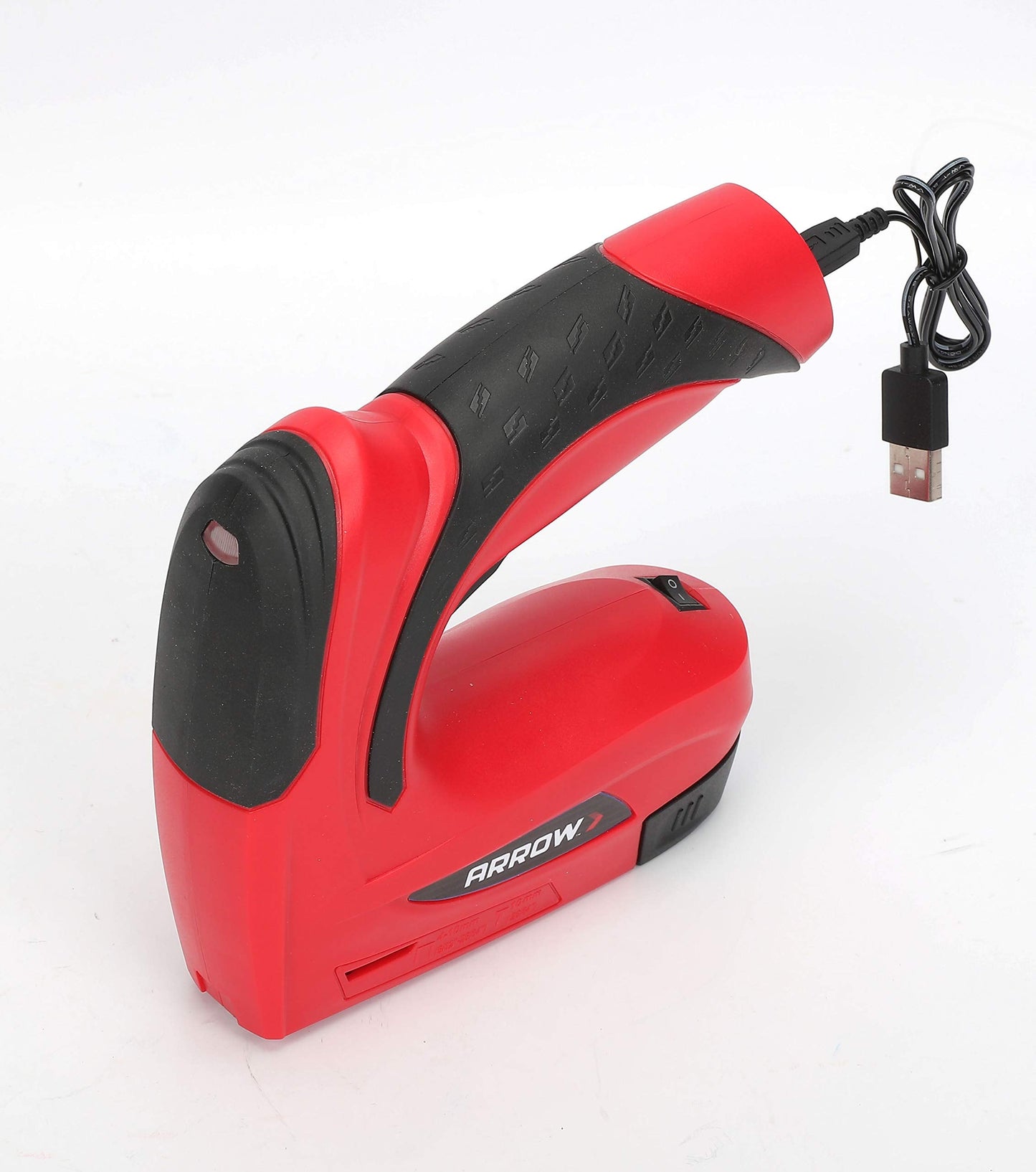 Arrow Fastener Arrow E21 Cordless Electric Light Duty Staple Gun, Black/Red