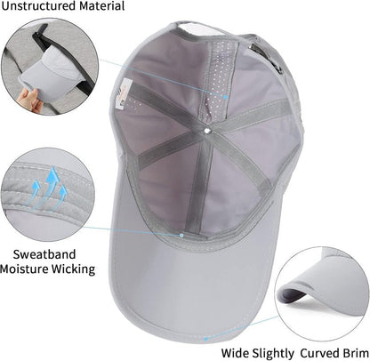 Outdoor Running Hat - Sun Protection Mesh Cap for Men & Women | Quick Dry & Lightweight