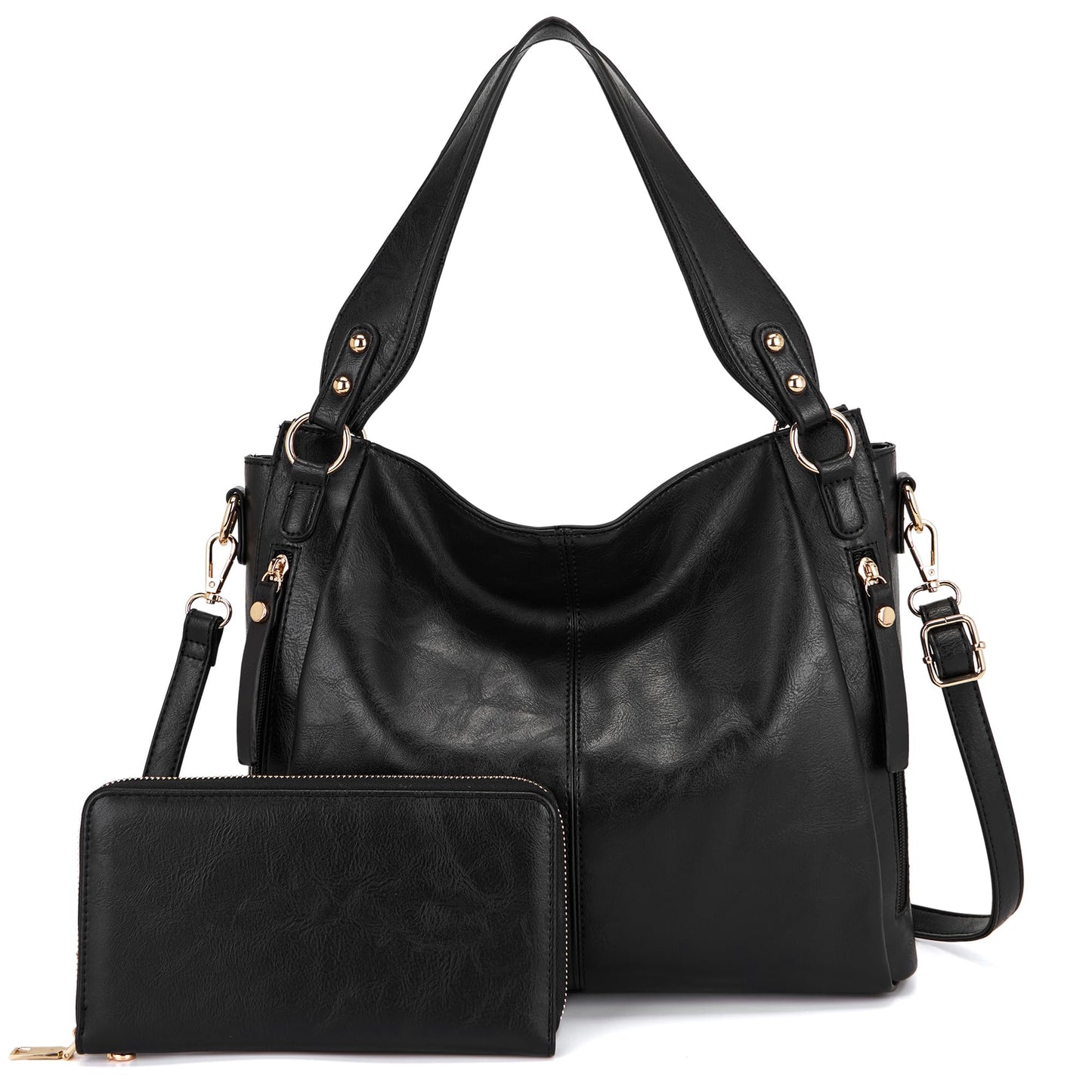 TOVAXY Women's Hobo Handbags Crossbody Bags Ladies Tote Shoulder Bags Purses and Wallet Set 2pcs