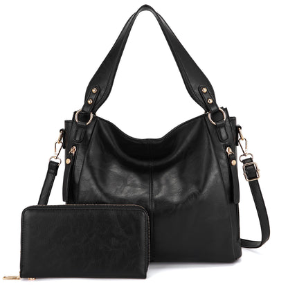 TOVAXY Women's Hobo Handbags Crossbody Bags Ladies Tote Shoulder Bags Purses and Wallet Set 2pcs